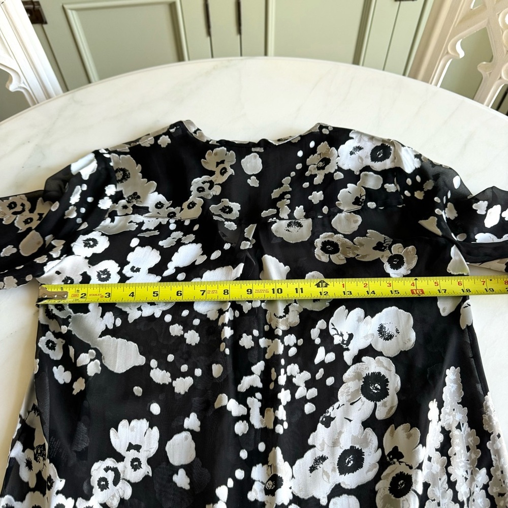Alice + Olivia Belle Mandarin-Collar Floral-Print Blouse Sz S - Picture 10 of 11